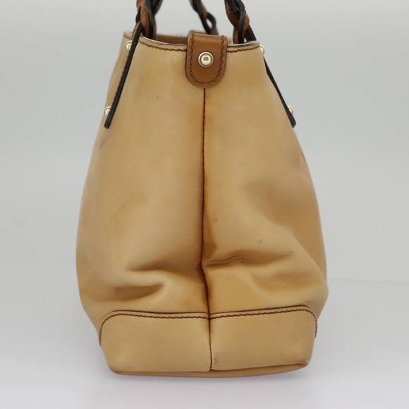 GUCCI Hand Bag Leather Beige Gold 269878 Auth 97401 - Picture 4 of 16